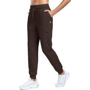 imageG Gradual Joggers for Women 4 Pockets High Waisted Athletic Jogger Pants Soft Sweatpants for Workout Running TravelBrown