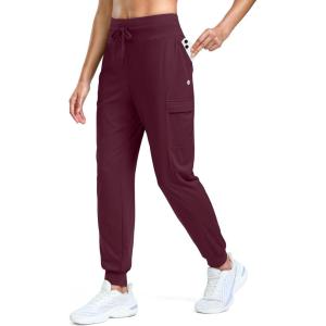 imageG Gradual Joggers for Women 4 Pockets High Waisted Athletic Jogger Pants Soft Sweatpants for Workout Running TravelWine