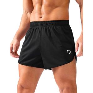 imageG Gradual Running Shorts for Men 35 inch Lightweight Breathable Gym Shorts with Brief Liner Athletic Training Workout SportBlack