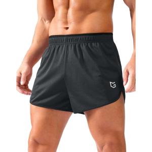 imageG Gradual Running Shorts for Men 35 inch Lightweight Breathable Gym Shorts with Brief Liner Athletic Training Workout SportDark Grey