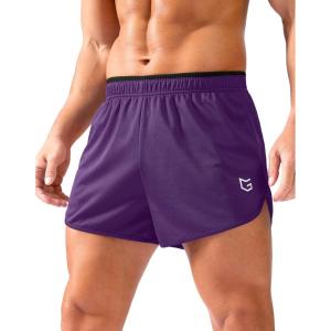 imageG Gradual Running Shorts for Men 35 inch Lightweight Breathable Gym Shorts with Brief Liner Athletic Training Workout SportPurple
