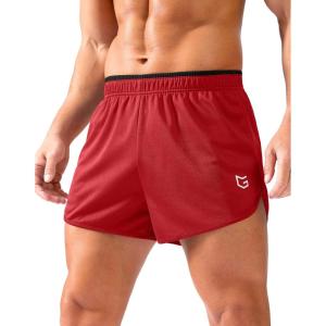 imageG Gradual Running Shorts for Men 35 inch Lightweight Breathable Gym Shorts with Brief Liner Athletic Training Workout SportRed