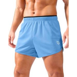 imageG Gradual Running Shorts for Men 35 inch Lightweight Breathable Gym Shorts with Brief Liner Athletic Training Workout SportSky Blue