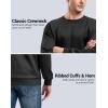 imageG Gradual Mens Sweatshirt Geometric Textured Crewneck Sweater Long Sleeves Casual Dressy Pullover ShirtsBlack
