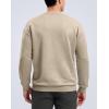 imageG Gradual Mens Sweatshirt Geometric Textured Crewneck Sweater Long Sleeves Casual Dressy Pullover ShirtsDusty White Khaki