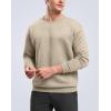 imageG Gradual Mens Sweatshirt Geometric Textured Crewneck Sweater Long Sleeves Casual Dressy Pullover ShirtsDusty White Khaki