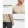 imageG Gradual Mens Sweatshirt Geometric Textured Crewneck Sweater Long Sleeves Casual Dressy Pullover ShirtsDusty White Khaki