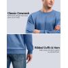 imageG Gradual Mens Sweatshirt Geometric Textured Crewneck Sweater Long Sleeves Casual Dressy Pullover ShirtsLight Grey Blue