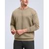 imageG Gradual Mens Sweatshirt Geometric Textured Crewneck Sweater Long Sleeves Casual Dressy Pullover ShirtsLight Khaki