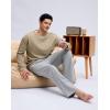 imageG Gradual Mens Sweatshirt Geometric Textured Crewneck Sweater Long Sleeves Casual Dressy Pullover ShirtsLight Khaki