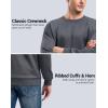 imageG Gradual Mens Sweatshirt Geometric Textured Crewneck Sweater Long Sleeves Casual Dressy Pullover ShirtsMetallic Grey