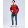 imageG Gradual Mens Sweatshirt Geometric Textured Crewneck Sweater Long Sleeves Casual Dressy Pullover ShirtsRed