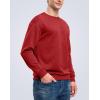imageG Gradual Mens Sweatshirt Geometric Textured Crewneck Sweater Long Sleeves Casual Dressy Pullover ShirtsRed