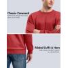 imageG Gradual Mens Sweatshirt Geometric Textured Crewneck Sweater Long Sleeves Casual Dressy Pullover ShirtsRed