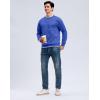 imageG Gradual Mens Sweatshirt Geometric Textured Crewneck Sweater Long Sleeves Casual Dressy Pullover ShirtsVivid Blue