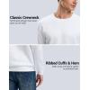 imageG Gradual Mens Sweatshirt Geometric Textured Crewneck Sweater Long Sleeves Casual Dressy Pullover ShirtsWhite