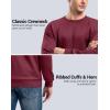 imageG Gradual Mens Sweatshirt Geometric Textured Crewneck Sweater Long Sleeves Casual Dressy Pullover ShirtsWine