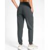 imageG Gradual Womens Fleece Lined Joggers with Zipper Pocket Water Resistant Running Hiking Pants Winter Warm Thermal SweatpantsDark Grey