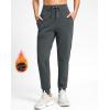 imageG Gradual Womens Fleece Lined Joggers with Zipper Pocket Water Resistant Running Hiking Pants Winter Warm Thermal SweatpantsDark Grey