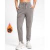imageG Gradual Womens Fleece Lined Joggers with Zipper Pocket Water Resistant Running Hiking Pants Winter Warm Thermal SweatpantsDusty Grey
