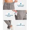imageG Gradual Womens Fleece Lined Joggers with Zipper Pocket Water Resistant Running Hiking Pants Winter Warm Thermal SweatpantsDusty Grey