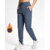 imageG Gradual Womens Fleece Lined Joggers with Zipper Pocket Water Resistant Running Hiking Pants Winter Warm Thermal SweatpantsHeather Dusty Blue