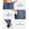 imageG Gradual Womens Fleece Lined Joggers with Zipper Pocket Water Resistant Running Hiking Pants Winter Warm Thermal SweatpantsHeather Dusty Blue