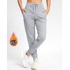 imageG Gradual Womens Fleece Lined Joggers with Zipper Pocket Water Resistant Running Hiking Pants Winter Warm Thermal SweatpantsHeather Grey