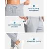 imageG Gradual Womens Fleece Lined Joggers with Zipper Pocket Water Resistant Running Hiking Pants Winter Warm Thermal SweatpantsHeather Grey
