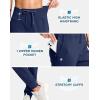 imageG Gradual Womens Fleece Lined Joggers with Zipper Pocket Water Resistant Running Hiking Pants Winter Warm Thermal SweatpantsNavy