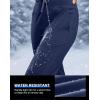 imageG Gradual Womens Fleece Lined Joggers with Zipper Pocket Water Resistant Running Hiking Pants Winter Warm Thermal SweatpantsNavy