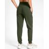 imageG Gradual Womens Fleece Lined Joggers with Zipper Pocket Water Resistant Running Hiking Pants Winter Warm Thermal SweatpantsOlive