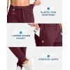 imageG Gradual Womens Fleece Lined Joggers with Zipper Pocket Water Resistant Running Hiking Pants Winter Warm Thermal SweatpantsWine