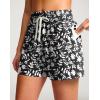 imageG Gradual Womens Swim Shorts 4quot Quick Dry Board Shorts with Boxer Liner Deep Pockets Trunks for Water Fun Beach Surf PoolBlack White Leaf Floral