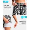 imageG Gradual Womens Swim Shorts 4quot Quick Dry Board Shorts with Boxer Liner Deep Pockets Trunks for Water Fun Beach Surf PoolBlack White Leaf Floral