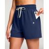 imageG Gradual Womens Swim Shorts 4quot Quick Dry Board Shorts with Boxer Liner Deep Pockets Trunks for Water Fun Beach Surf PoolNavy