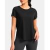 imageG Gradual Womens Workout Tops Short Sleeve Lightweight Athletic Yoga Running Shirts Loose Fit Quick Dry Gym TShirtsBlack
