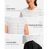 imageG Gradual Womens Workout Tops Short Sleeve Lightweight Athletic Yoga Running Shirts Loose Fit Quick Dry Gym TShirtsBlack Stripes