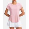 imageG Gradual Womens Workout Tops Short Sleeve Lightweight Athletic Yoga Running Shirts Loose Fit Quick Dry Gym TShirtsCornus Pink