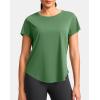 imageG Gradual Womens Workout Tops Short Sleeve Lightweight Athletic Yoga Running Shirts Loose Fit Quick Dry Gym TShirtsGreen