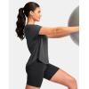 imageG Gradual Womens Workout Tops Short Sleeve Lightweight Athletic Yoga Running Shirts Loose Fit Quick Dry Gym TShirtsHeather Dark Grey