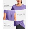 imageG Gradual Womens Workout Tops Short Sleeve Lightweight Athletic Yoga Running Shirts Loose Fit Quick Dry Gym TShirtsHeather Purple