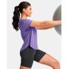 imageG Gradual Womens Workout Tops Short Sleeve Lightweight Athletic Yoga Running Shirts Loose Fit Quick Dry Gym TShirtsHeather Purple