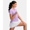 imageG Gradual Womens Workout Tops Short Sleeve Lightweight Athletic Yoga Running Shirts Loose Fit Quick Dry Gym TShirtsHyacinth Purple