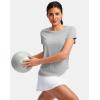 imageG Gradual Womens Workout Tops Short Sleeve Lightweight Athletic Yoga Running Shirts Loose Fit Quick Dry Gym TShirtsLight Grey