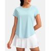 imageG Gradual Womens Workout Tops Short Sleeve Lightweight Athletic Yoga Running Shirts Loose Fit Quick Dry Gym TShirtsLight Turquoise