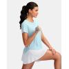imageG Gradual Womens Workout Tops Short Sleeve Lightweight Athletic Yoga Running Shirts Loose Fit Quick Dry Gym TShirtsLight Turquoise