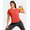 imageG Gradual Womens Workout Tops Short Sleeve Lightweight Athletic Yoga Running Shirts Loose Fit Quick Dry Gym TShirtsOrange Red