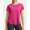 imageG Gradual Womens Workout Tops Short Sleeve Lightweight Athletic Yoga Running Shirts Loose Fit Quick Dry Gym TShirtsRose