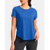 imageG Gradual Womens Workout Tops Short Sleeve Lightweight Athletic Yoga Running Shirts Loose Fit Quick Dry Gym TShirtsRoyal Blue